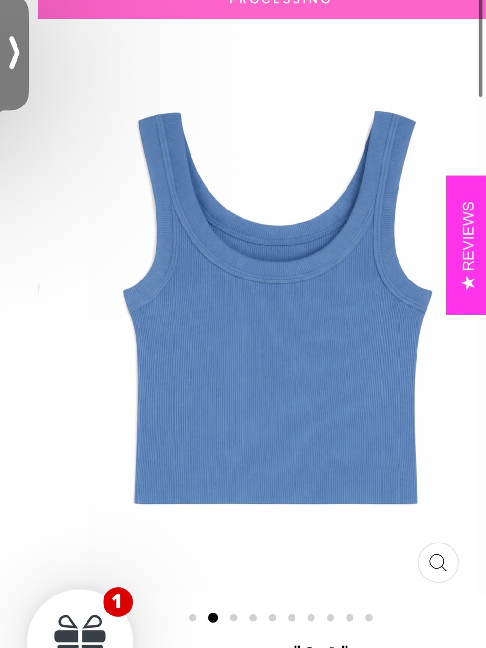 Katie J NYC Juniors Blue Ribbed Livi 2.0 Crop Tank